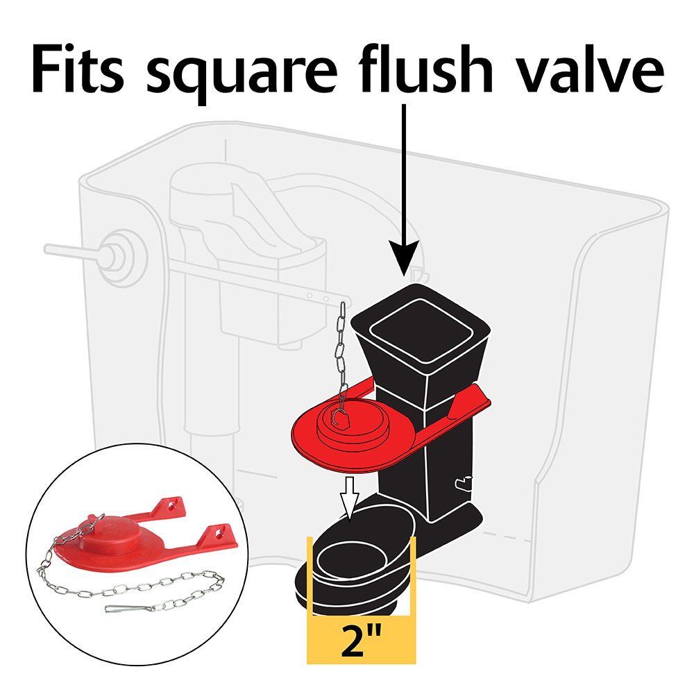 2" Fits Kohler® Rialto™ Float Toilet Flapper Korky